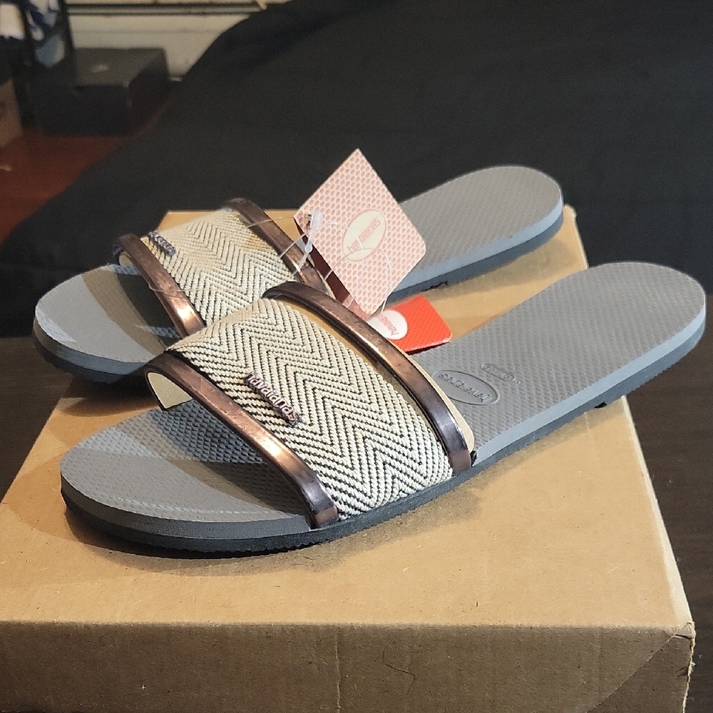Havaianas Women's You Trancoso Premium Slide Sandals Size 9.5/10 NWT - Picture 2 of 6